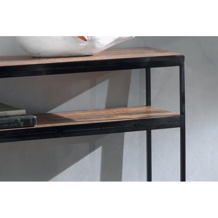Console salon GOA en bois massif. Meuble style industriel