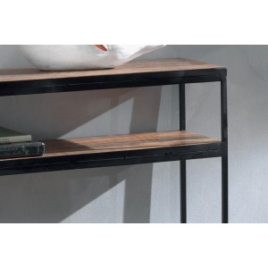 Console salon GOA en bois massif. Meuble style industriel