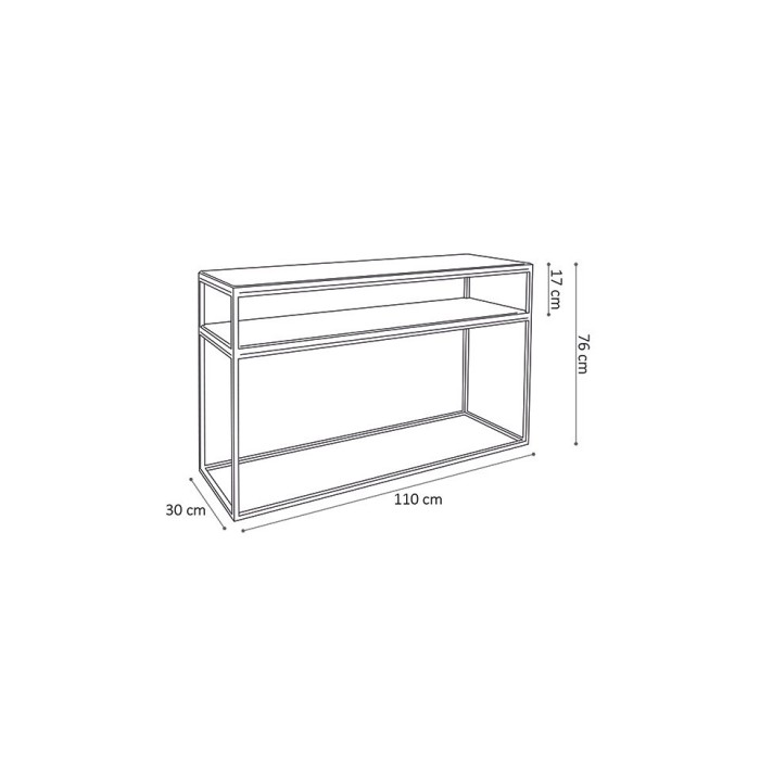 Console salon GOA en bois massif. Meuble style industriel