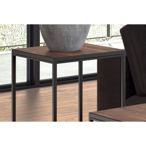 Tables d'appoint salon GOA en bois massif. Meubles style industriel