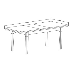 Table extensible jusqu'à 240cm pour salle à manger Collection ASSIA. Coloris frêne blanc et chêne