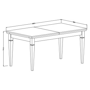 Table extensible jusqu'à 240cm pour salle à manger Collection ASSIA. Coloris frêne blanc et chêne