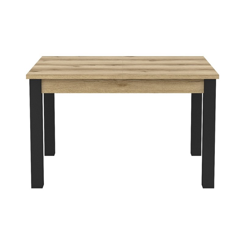 Table 6 personnes pour  pour salle à manger Collection DARWIN. Plateau chêne clair. Pieds noirs