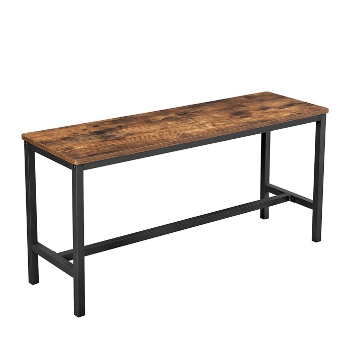 Lot de 2 bancs style industriel collection TAMPA structure en métal et assise en bois.