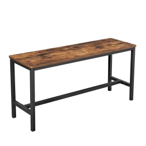 Lot de 2 bancs style industriel collection TAMPA structure en métal et assise en bois.