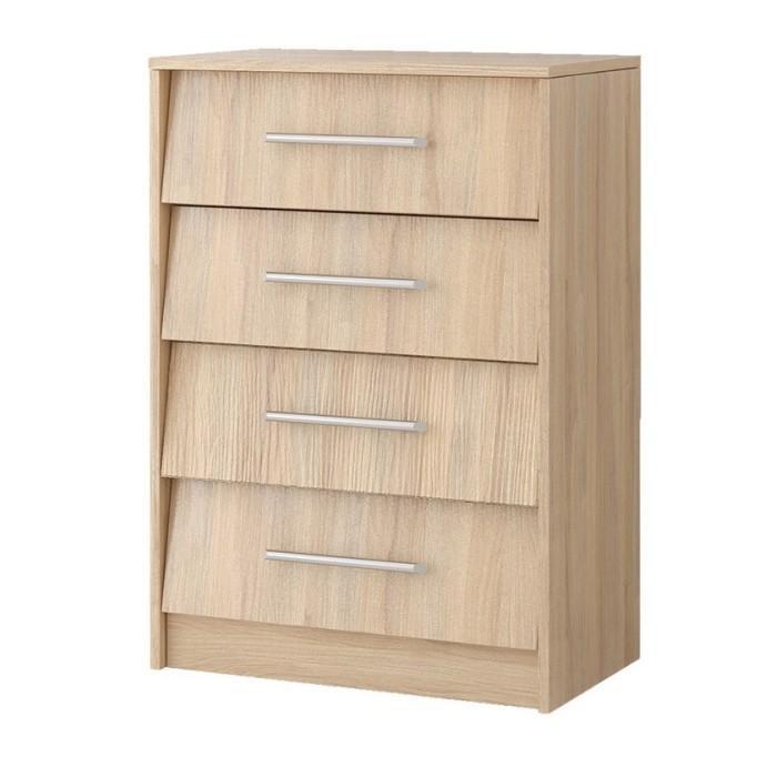 Commode à chaussure 4 tiroirs collection LATE - Coloris chêne