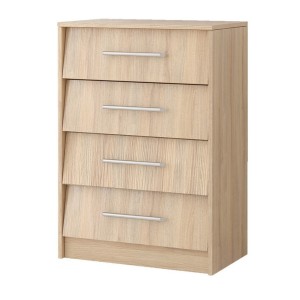 Commode à chaussure 4 tiroirs collection LATE - Coloris chêne