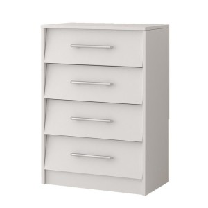 Commode à chaussure 4 tiroirs collection LATE - Coloris blanc