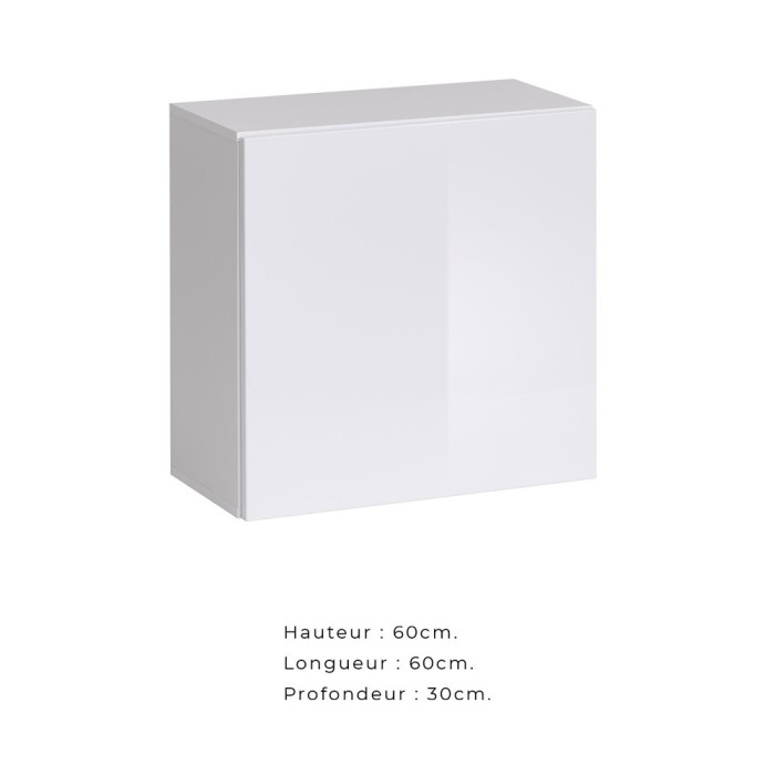 Ensemble meubles de salon style industriel SWITCH M1. Coloris blanc.