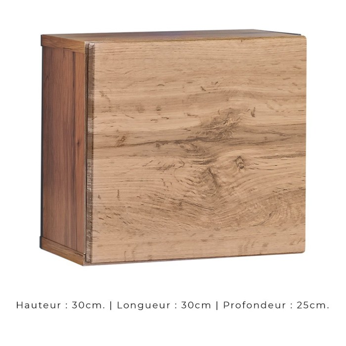 Ensemble meubles de salon style industriel SWITCH M2. Coloris chêne.