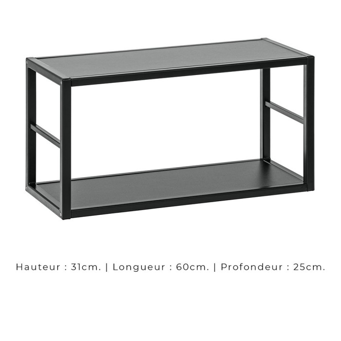 Ensemble meubles de salon style industriel SWITCH M3. Coloris gris.