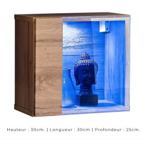 Ensemble meubles de salon style industriel SWITCH M3. Coloris chêne.