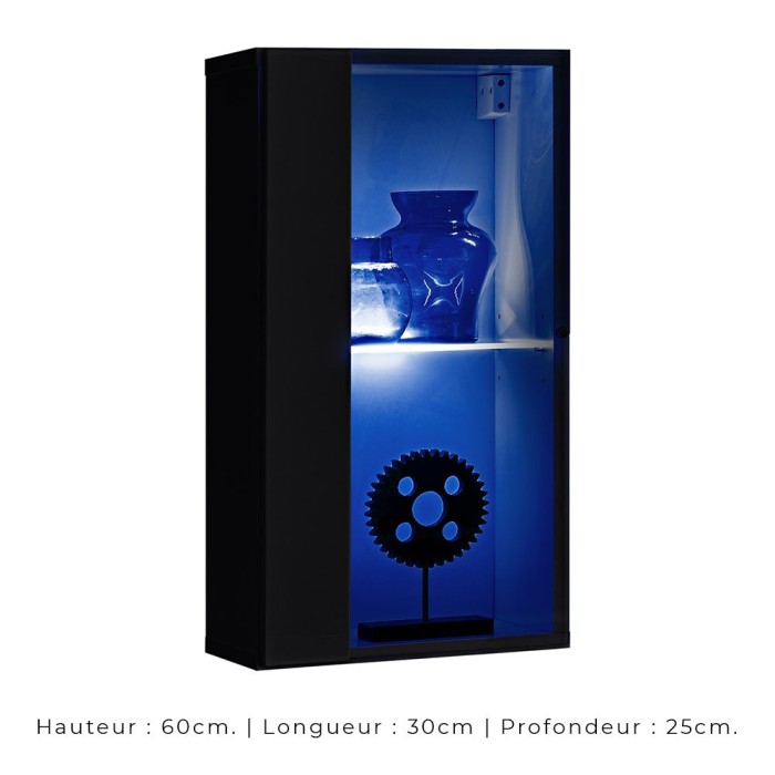 Ensemble meubles de salon style industriel SWITCH M4. Coloris noir.