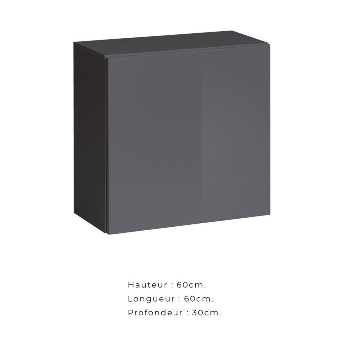 Ensemble meubles de salon style industriel SWITCH M4. Coloris gris.