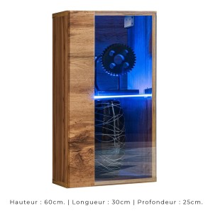 Ensemble meubles de salon style industriel SWITCH M4. Coloris chêne.