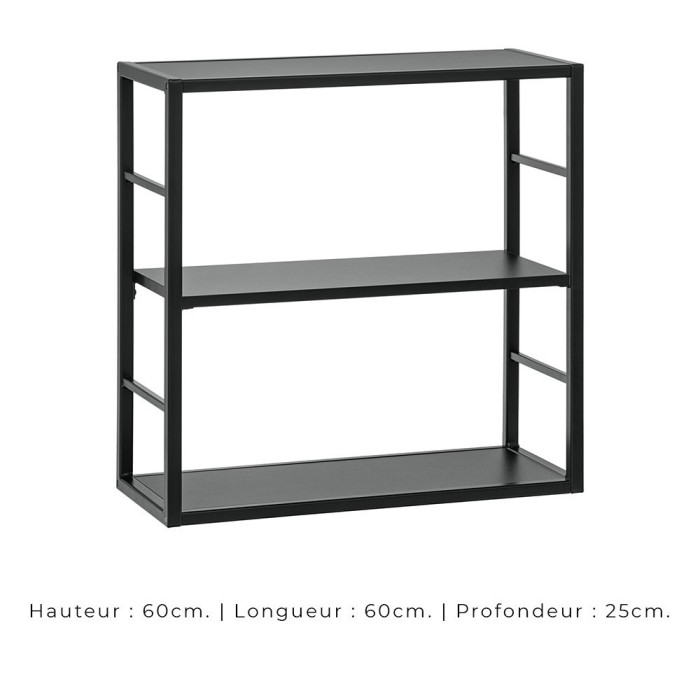 Ensemble meubles de salon style industriel SWITCH M5. Coloris noir.