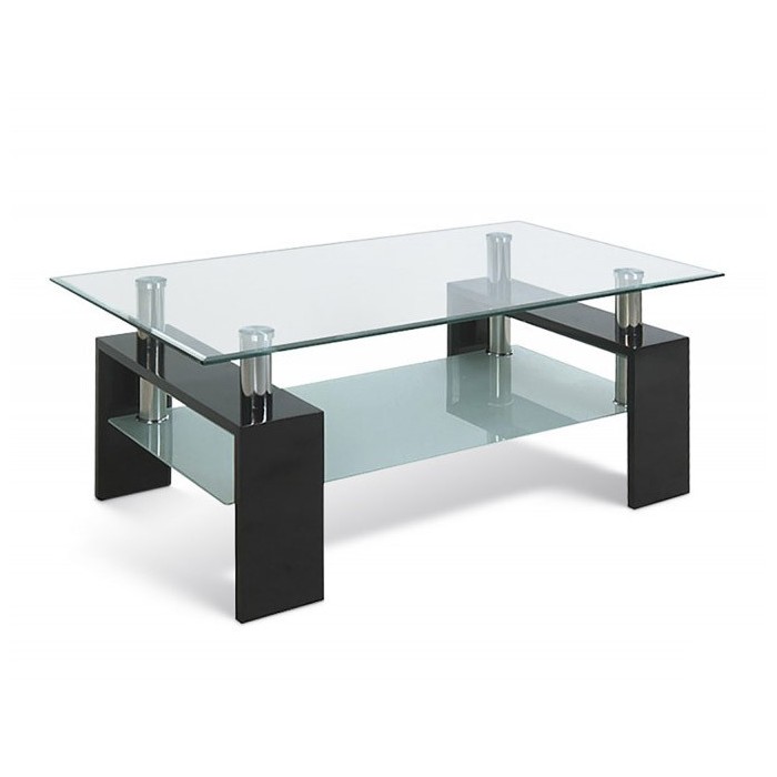 Table basse collection MAGY. Meuble type CONTEMPORAIN coloris noir.