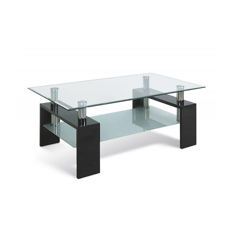 Table basse collection MAGY. Meuble type CONTEMPORAIN coloris noir.