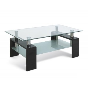 Table basse collection MAGY. Meuble type CONTEMPORAIN coloris noir.