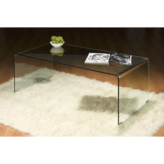 Table basse collection AXEL. Meuble type CONTEMPORAIN en verre trempé