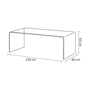 Table basse collection AXEL. Meuble type CONTEMPORAIN en verre trempé