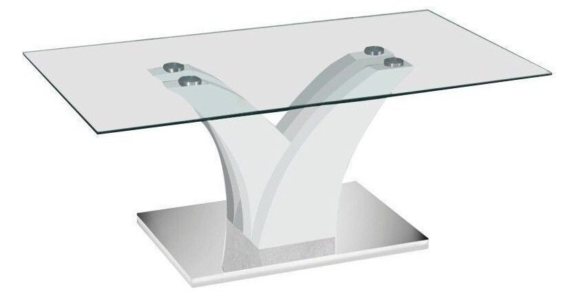 Table basse ALVARA 110x60. Blanc laqué