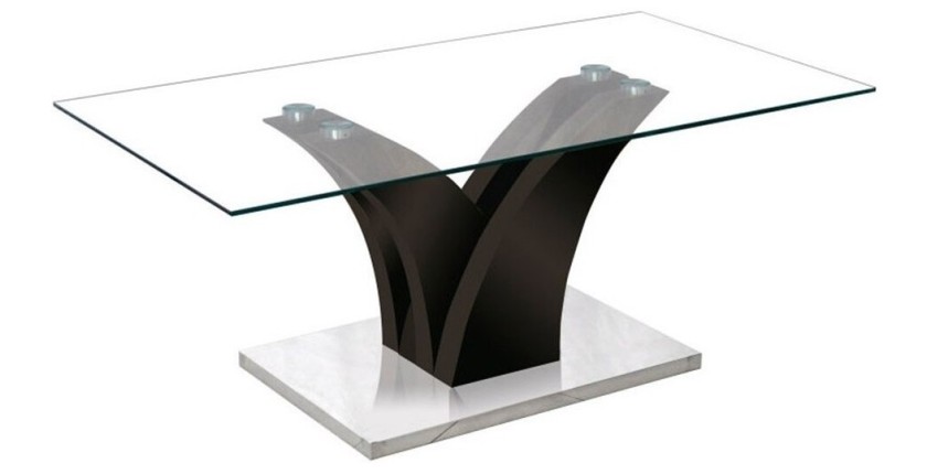 Table basse ALVARA 110x60. Noir laqué