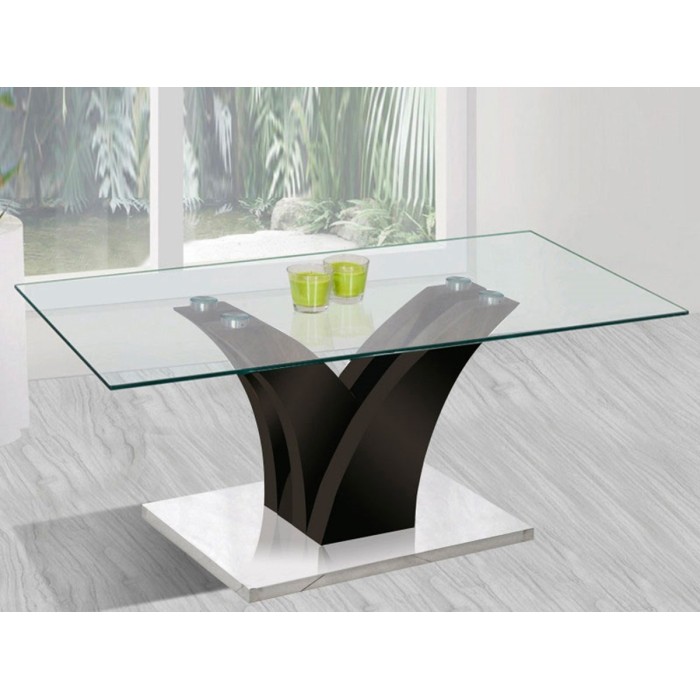 Table basse ALVARA 110x60. Noir laqué