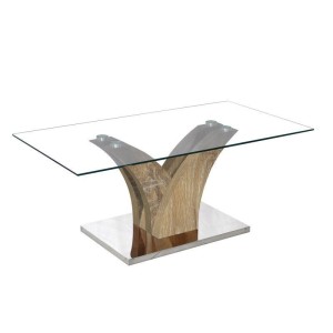 Table basse ALVARA 110x60. Effet chêne