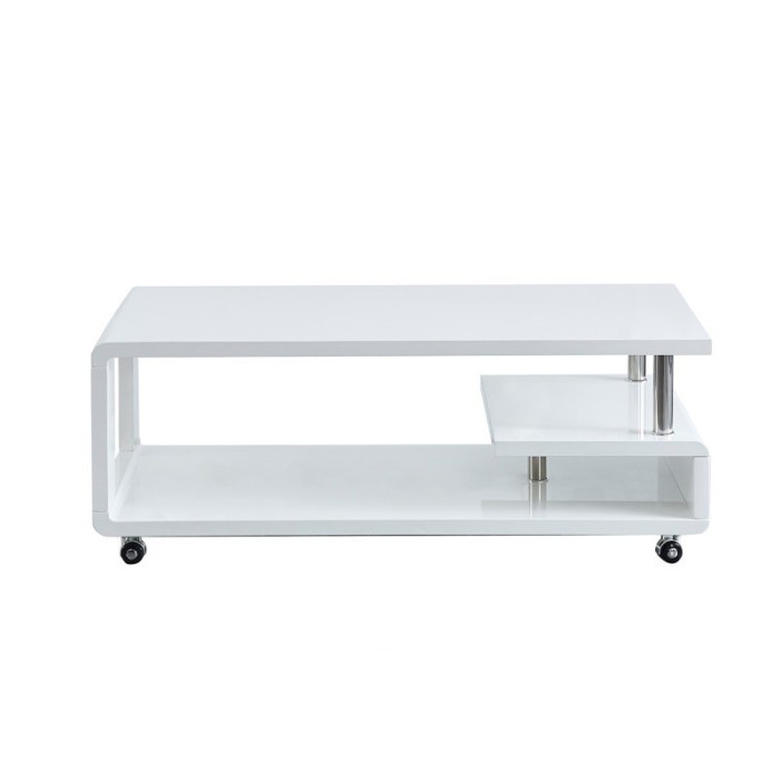 Table basse collection HOOK. Meuble type CONTEMPORAIN coloris blanc.