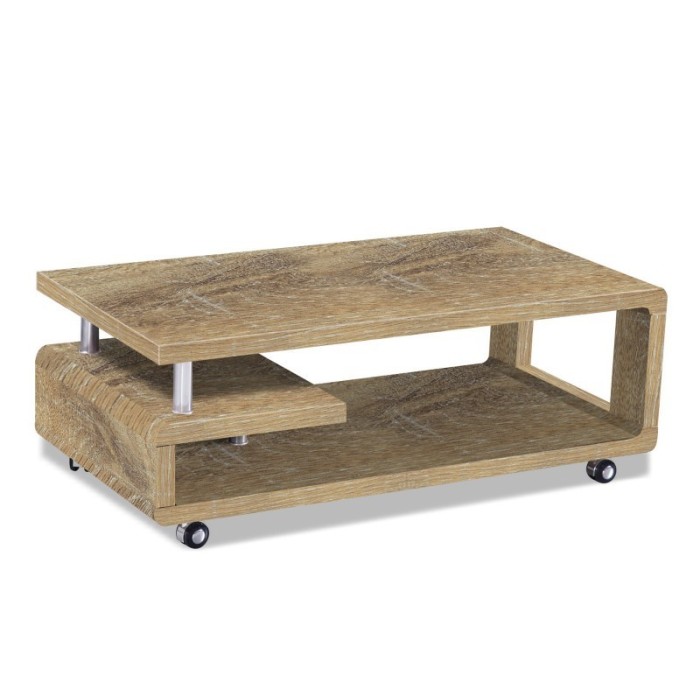 Table basse collection HOOK. Meuble type CONTEMPORAIN effet chêne