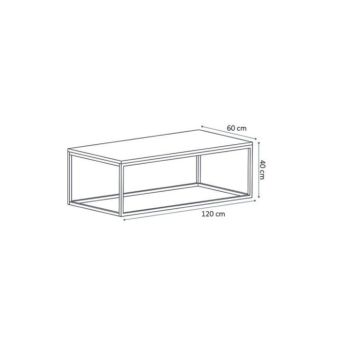Table basse collection OREGON. Meuble type industriel effet béton.