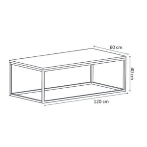 Table basse collection OREGON. Meuble type industriel effet béton.