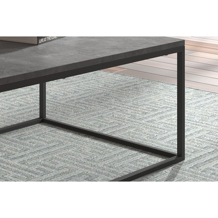 Table basse collection OREGON. Meuble type industriel effet béton.