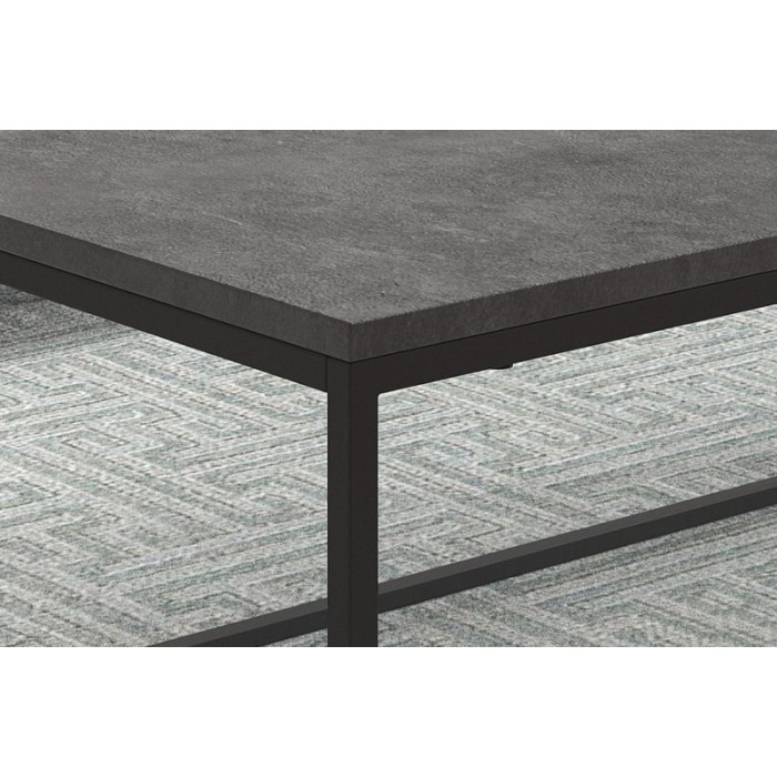 Table basse collection OREGON. Meuble type industriel effet béton.