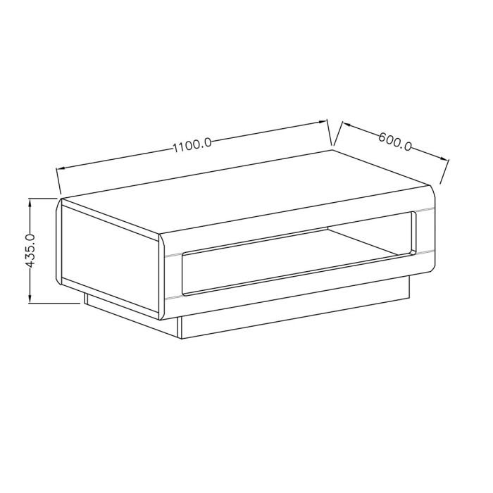 Table basse design collection BREDA blanche brillante. Meuble idéal pour votre salon.