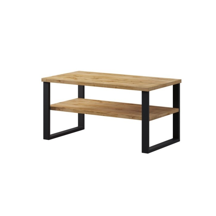 Table basse design collection MILO coloris chêne. Meuble idéal pour votre salon.