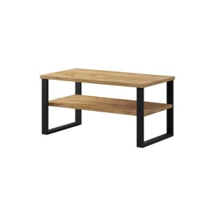 Table basse design collection MILO coloris chêne. Meuble idéal pour votre salon.