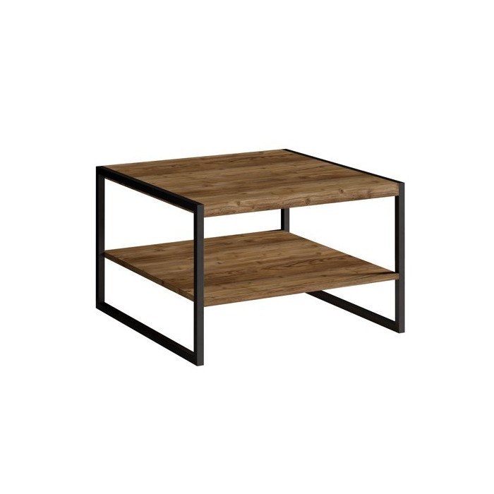 Table basse style industriel collection ANAFI. Coloris épicéa et noir.