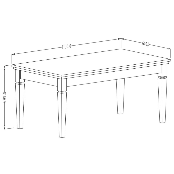 Table basse rectangulaire collection ASSIA. Coloris frêne blanc et chêne.