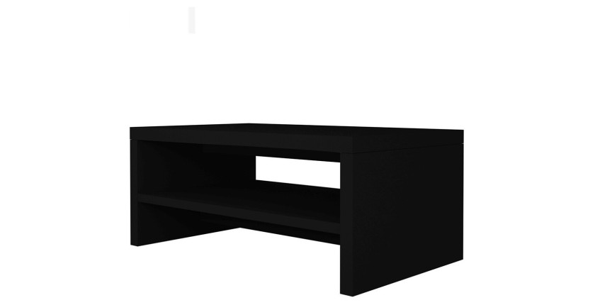 Table basse 110x60 collection RIO. Meuble design coloris noir mat.