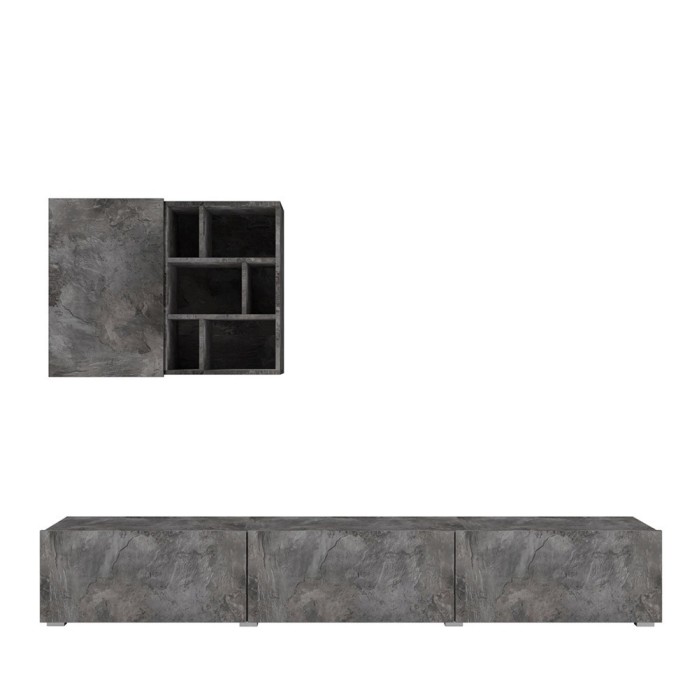 Composition de meubles design pour salon effet ardoise collection NARVA.