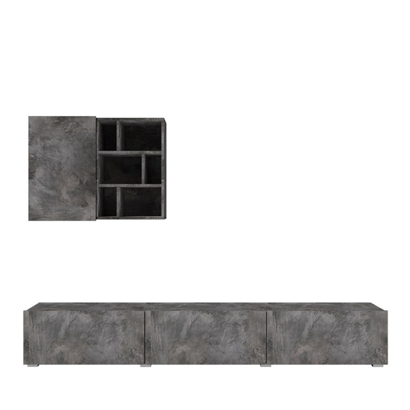 Composition de meubles design pour salon effet ardoise collection NARVA.