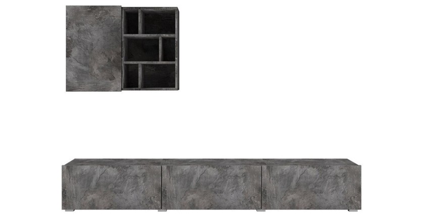 Composition de meubles design pour salon effet ardoise collection NARVA.