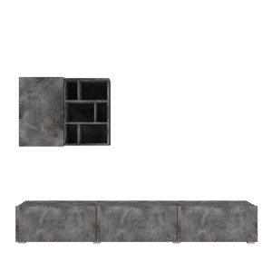 Composition de meubles design pour salon effet ardoise collection NARVA.