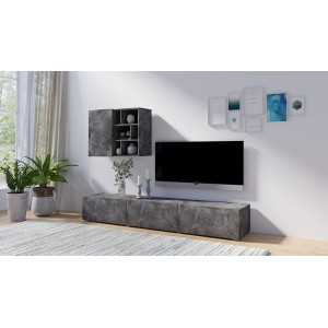 Composition de meubles design pour salon effet ardoise collection NARVA.