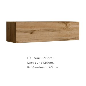 Ensemble meuble salon collection SWITCH II design, coloris chêne Wotan.