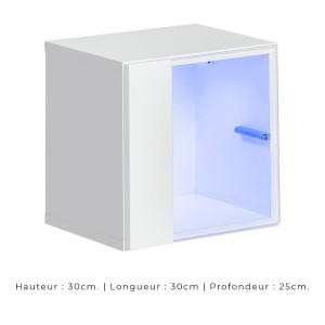 Ensemble meubles de salon SWITCH XXI design, coloris chêne et blanc.