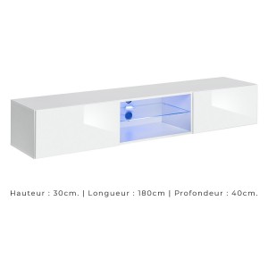 Ensemble meubles de salon SWITCH XXIII design, coloris blanc brillant.