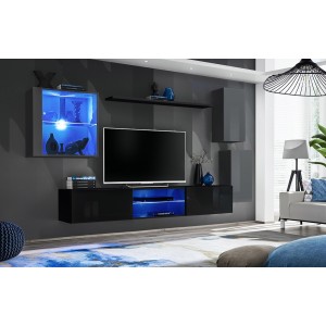 Ensemble meubles de salon SWITCH XXIII design, coloris gris et noir